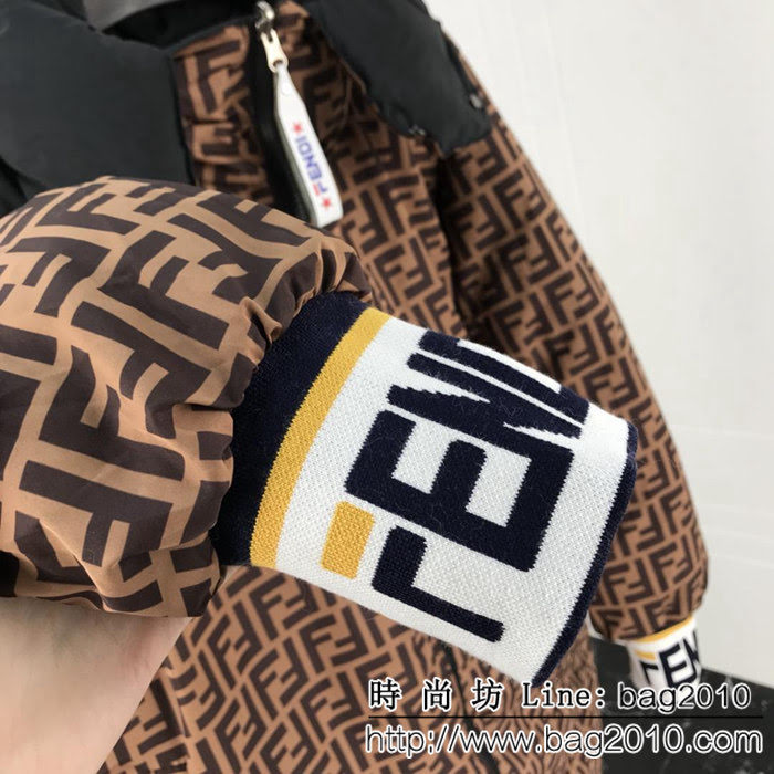 FENDI芬迪 18專櫃同步秋冬新款 全方位FF圖案 長款羽絨棉服 情侶款 ydi2216